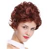 WIG ME UP - DW-2740-33BT130 Parrucca Donna Corta Ricci Riccia Mogano Mix Rosso Castano