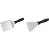 Paderno - Spatola Rettangolare In Acciaio Inox 18/10 Per Hamburger, Griglia E Piastra & 18520-12 Spatola Triangolare Professionale - Raschietto Tagliapasta Con Manico, Lama In Acciaio Inox
