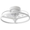 Eden pulse Ventilatore bianco a 8 pale trasparenti, 6 velocità, LED integrato 60 W, telecomando, 21 x 50 x 50 cm