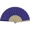 MAPIMANIA - Ventaglio Legno Pieghevole in Tessuto Color Blu Navy, Ventagli Matrimonio Personalizzati, Ventaglio Giapponese Resistente, Gadget Cerimonia