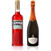 Campari Spritz - Campari 70 cl + Cinzano Prosecco D.O.C. 75 cl, Aperitivo Alcolico, Set per Campari Spritz