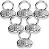 Magnetpro 6 pezzi Ganci Magnetici al Neodimio Super Forti 55 kg | Dimensione 36mm Magneti Con Foro Countersunk e Eyebolt, Per Cucina Domestica, Magnete Posto di Lavoro e Garage
