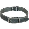 JACK AND VANILLA, Collare per Cani, Modello Pelle grassa, Colore Grigio, Misura 30 mm x 70 cm