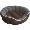 Italian Bed Linen Cuccia per cani e gatti ENJOY Poléster, marrone-grigio, 59 x 53 cm
