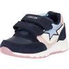Geox B Pyrip Girl B, Scarpe da Ginnastica Bimba 0-24, Dk Navy Lt Rose, 20 EU