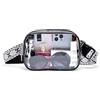 Cnoles Cancella Marsupio Stadio approvato Concerti Borsa Crossbody Borsa Borsa per Donne Uomini Trasparente Marsupio, nero-0146a, Moda Trasparente Vita Pack