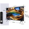 TCL 55P79B Smart TV 55 Pollici 4K Ultra HD Display LED Sistema Google TV DVBT2-C-S2 Classe F Dolby Atmos colore Titanio