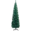 Wakects Albero di Natale Artificiale, Verde Naturale, Albero di Natale Slim con Supporto in Metallo, Decorazione Natalizia da Interno Esterno, PVC, 240 cm