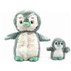 Les Déglingos Les Ptipotos by Glissou Le Pinguino Mamma Baby - Peluche morbido - ideale come regalo per nascita, verde menta - 16 cm