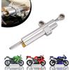 IUVWISN Stabilizzatore ammortizzatore di sterzo per moto Stabilizzatori regolabili universali per moto per scooter ADV Dirt Bike (Grigio Titanio, A)