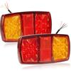 SPARKMOTO 2 x LED Fanali Posteriori Rimorchio impermeabile,12V fari led rimorchio agricolo,fanale posteriori trattore,IP67 impermeabile,ECE Omologazione