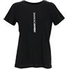 Armani Exchange Girl's Route 66 Front Logo T-Shirt,Black,XL, Nero, Donna