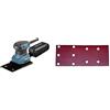 Makita Bo4566 Levigatrice Orbitale, 100X164 Mm, 200 W & P-42905 - Pack 10 Lijas Perforadas con Velcro 100X240 Mm Para Bo4566-Bo4563 Grano 120