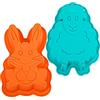 Webake 2 Pezzi Stampo Agnello e Coniglio Pasquale in Silicone - Stampo Pecorella Antiaderente per Torta