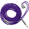 Linsoul Tripowin Zonie IEM Cavo, 16 Core Placcato Argento Cordoni Aggiornati, 1.25m SPC in Ear Monitor Cavi per 7hz Zero:2 Orchestra Lite Cadenza Hype4 Supermix4(2pin 0.78mm, 3.5mm)(Viola)