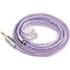 Linsoul Tripowin Zonie IEM Cavo, 16 Core Placcato Argento Cordoni Aggiornati, 1.25m SPC in Ear Monitor Cavi per 7hz Zero:2 Orchestra Lite Cadenza Hype4 Supermix4(Recessed 2pin,3.5mm)(Lavanda)