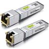 10Gtek [x2 PCS 10Gb SFP+ RJ45 Modulo, 10GBase-T SFP+ Transceiver Compatibile per Cisco SFP-10G-T-S, Ubiquiti UniFi UF-RJ45-10G, Mikrotik S+RJ10, Netgear, TP-Link, D-Link