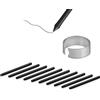 SUEEWE [10 Pezzi] Punte di Ricambio per One By Wacom/Bamboo/Intuos/Intuos 5&4&3/Intuos Pro(PTH-451/651/851)/Cintip/Cintip Companion 1&2&Hybrid/Cintip 13H, per CTE-,MTE-,CTL-,CTH- Tavoletta Grafica, Nero