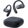 SHOKZ Cuffie Open-Ear OpenFit Air, auricolari Bluetooth wireless con microfono, con gancio auricolare Air, ricarica rapida, 28 ore di riproduzione, resistenza all'acqua IP54 per l'allenamento, Nero