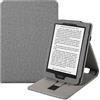 Vakarey Cover per Kobo Clara Colour/Clara BW/Clara 2E,Sleep Cover per Tolino Shine Color/Shine 4/Shine 5 Custodia 2024 con Cinturino Polso,Grigio
