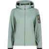 CMP Giacca In Light Softshell Da Donna Con Cappuccio Removibile Softshell Jacket Donna (IT, Testo, M, Regular, Regular, Jade)