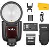 GODOX V1 Pro C V1Pro C Flash Testa Rotonda Compatibile con Canon, Speedlite Strobo Luce Flash V1 Pro TTL Wireless 2.4G con batteria al litio e Sub-flash Staccabile, Supporto Type-C