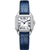 Szaikyri Quadrato Classico Orologio Donna con Numeri Romani Cronografo da Donna Casual (Blue-Silver)