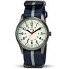 Infantry MDC - Orologio da polso da uomo che si illumina al buio, 12/24 ore, militare, per sport all'aria aperta, impermeabile, con cinturino NATO, Blu, Militare