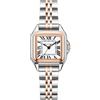 Szaikyri Quadrato Classico Orologio Donna con Numeri Romani Cronografo da Donna Casual (Silver&Rosegold-Black)