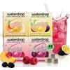 waterdrop MICRODRINK waterdrop® Set Microdrink - 48 cubetti waterdrop per acqua, Pacchetto di prova con 4 gusti aromatizzanti, insaporitore acqua senza zucchero, acqua aromatizzata, Aqua in Cubetti per bevande