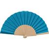 MAPIMANIA - Ventaglio Legno Pieghevole in Tessuto Color Azzurro, Ventagli Matrimonio Personalizzati, Ventaglio Giapponese Resistente, Gadget Cerimonia