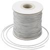Bestewelry Cordino in poliestere cerato, 0,5 mm, per gioielli, bracciali, macramè, pelle, cucito, colore: grigio chiaro