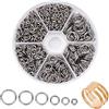 PH PandaHall 1000pz Anelli Aperti di Salto Acciaio Inox Anellini Aperti Argento 4mm 5mm 6mm 8mm 9mm 10mm Anellini per Collane Ciondoli Braccialetti Gioielli Portachiavi Fai Da Te