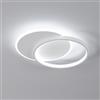 Tealight Plafoniera LED Soffitto 40CM, 40W Lampada da Soffitto Moderna Camera da Letto, Luce Bianca Fredda 6500K Plafoniere Rotondo 4500LM per Soggiorno, Cucina, Bagno