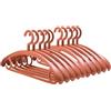 Trrcylp Confezione da 10 grucce in plastica resistente, capacità 11,3 kg, gancio girevole per vestiti, spalle larghe, antiscivolo, spesso (arancione)