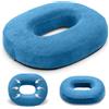 Bocguy Ciambella per Sedersi, Ciambella Emorroidi, Cuscino Ortopedico Rotondo a Ciambella, Cuscino Emorroidi Donna in Memory Foam per Ufficio, Auto, Divano, Sedia da Ufficio, 38 x 30 x 7cm(Blu)