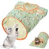 Adiwo Tunnel per Gatti, Tunnel per Gatti Pieghevole con 3 Palline e 1 Topolino, Interattivo Giochi per Gatti Tunnel Gioco a Nascondino per Gatti, Cuccioli, Conigli, Uso Interno ed Esterno (Verde)