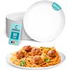 Generic Commerline 50 piatti di carta, rotondi, diametro 26 cm, monouso, piatti per torte, feste, piatti di carta, piatti monouso