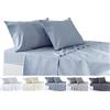 Todocama Set di lenzuola da 4 pezzi, lenzuolo sotto con angoli - lenzuolo sopra - due federe da 50 x 80 cm (letto 105-105 x 190/200 cm, azzurro)