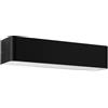 EGLO Applique a LED Sania 4, illuminazione sopra e sotto, in alluminio nero e bianco, illuminazione per corridoio e soggiorno, luce bianca calda, 36,5 x 8 cm