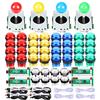 EG STARTS 4 Player Classic fai da te Joystick Arcade Kit Parts USB Encoder per PC controlla Games + 4/8 Way Stick + 5V portato pulsanti luminosi per console per videogiochi Mame Raspberry Pi & 4 colori