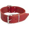 JACK AND VANILLA, Collare Grande per Cani, Modello Pelle grassa, Colore Rosso, Misura 50 mm x 70 cm