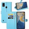 BOCTECH Cover per ZTE Blade A51, Custodia a Libro Portafoglio in Pelle PU e Silione Morbido con Porta Carte, Magnetica e Supporto Flip Case Antiurto per ZTE Blade A51, Blu