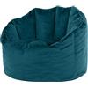 icon Sirena Pouf Poltrona, Verde Acqua, Sedia Velluto, Grande Pouf Sacco con Riempimento Incluso, Poltrona Conchiglia, Camera da Letto, Soggiorno, Mobili Soggiorno