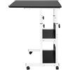RELOVE Tavolino leggero, da letto medicalizzato, scrivania informatica, ufficio gaming, divano per computer portatile, altezza pieghevole con 4 ruote, (60 * 40 * 76-86,5 cm-nero)