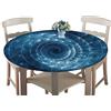 Treer-shop Rotonde Tovaglia in Poliestere con Bordo Elastico, Treers Copritavolo Lavabile Impermeabile Antipolvere Tovaglia con 3D Stampa per Cucina Giardino Decorazione Tavolo (Cerchio,Diametro 180 cm)