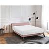GLHOME Idee per la casa Lenzuolo sotto con Angoli Elastici Coprimaterasso 100% Puro Cotone Lenzuola Copri Materasso in Vari Colori Tinta Unita - Bianco - Matrimoniale