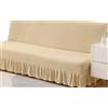 RTSFKFS Fodera per Divano Letto Senza Braccioli con Gonna, Nero/Rosso/Grigio 2 Posti Elasticizzato Copridivano Clic Clac Letto Senza Braccioli Sofa Cover Divano Protector Slipcovers con Orlo Elagante