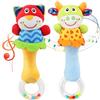 Ballery Giocattolo Sonaglio Neonati, 2 Pezzi Peluche Rattle Sonaglio Peluche Giochi Neonati Sonaglio Neonato per Sviluppo capacità per Neonati 0-12 Mesi Bambini