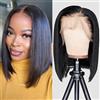 TNICE 13x4 Lace Frontal Wig Human Hair Brazilian Straight Bob Wigs 180% Density Short Straight Hair Wigs for Black Women Natural Colour (10 inch)